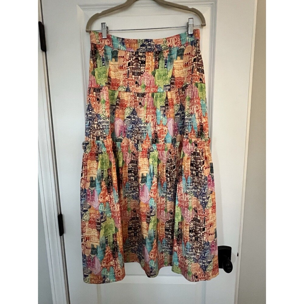 NWT Anthropologie Eva Franco Villa Tiered Midi Skirt Size 10 - Picture 5 of 9